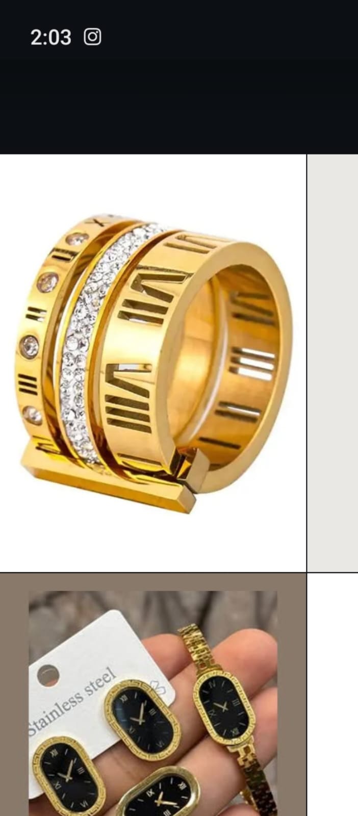 Gold Plated 3 Stack Ring