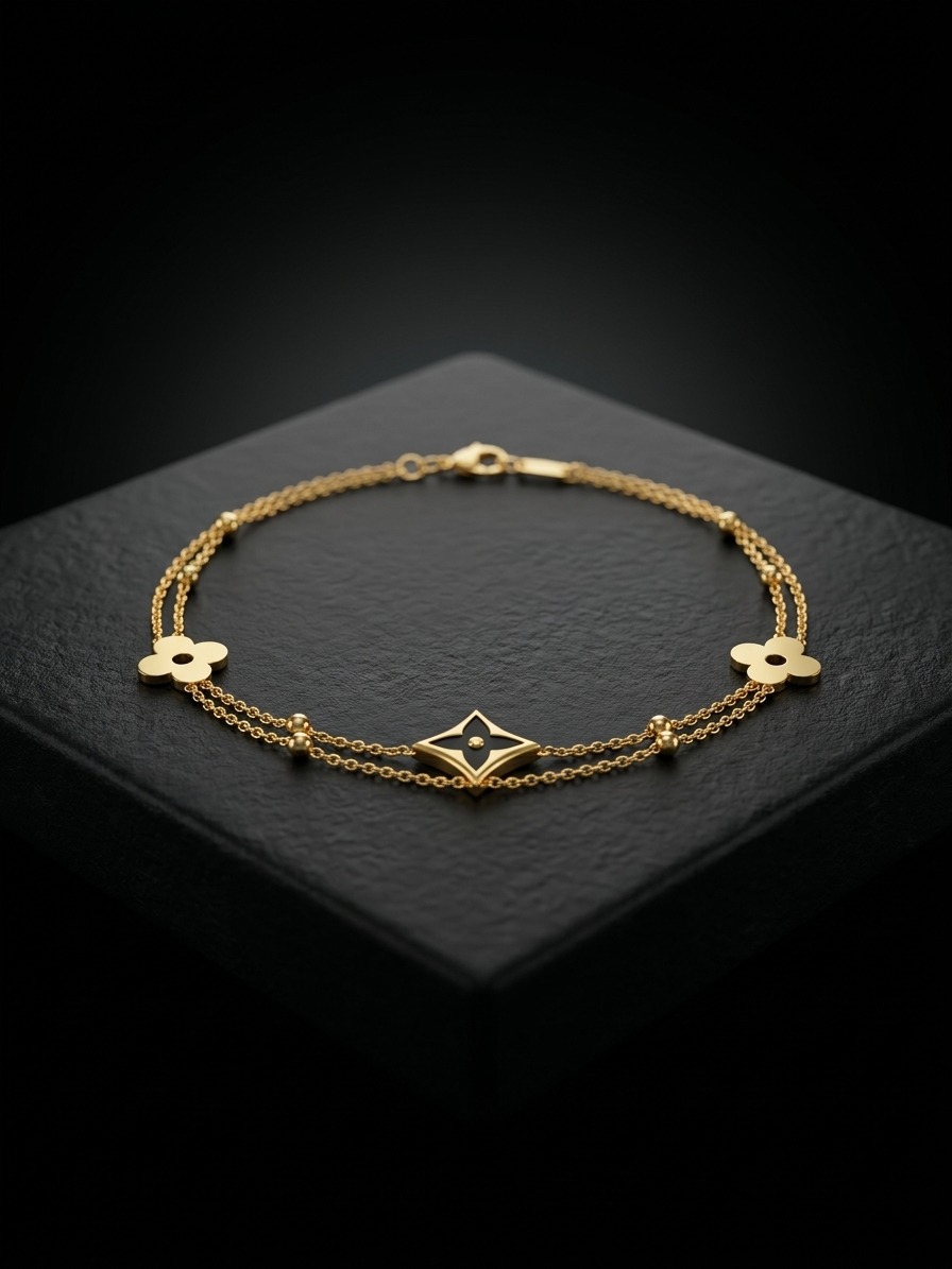 Double Chain Van Clef bracelet