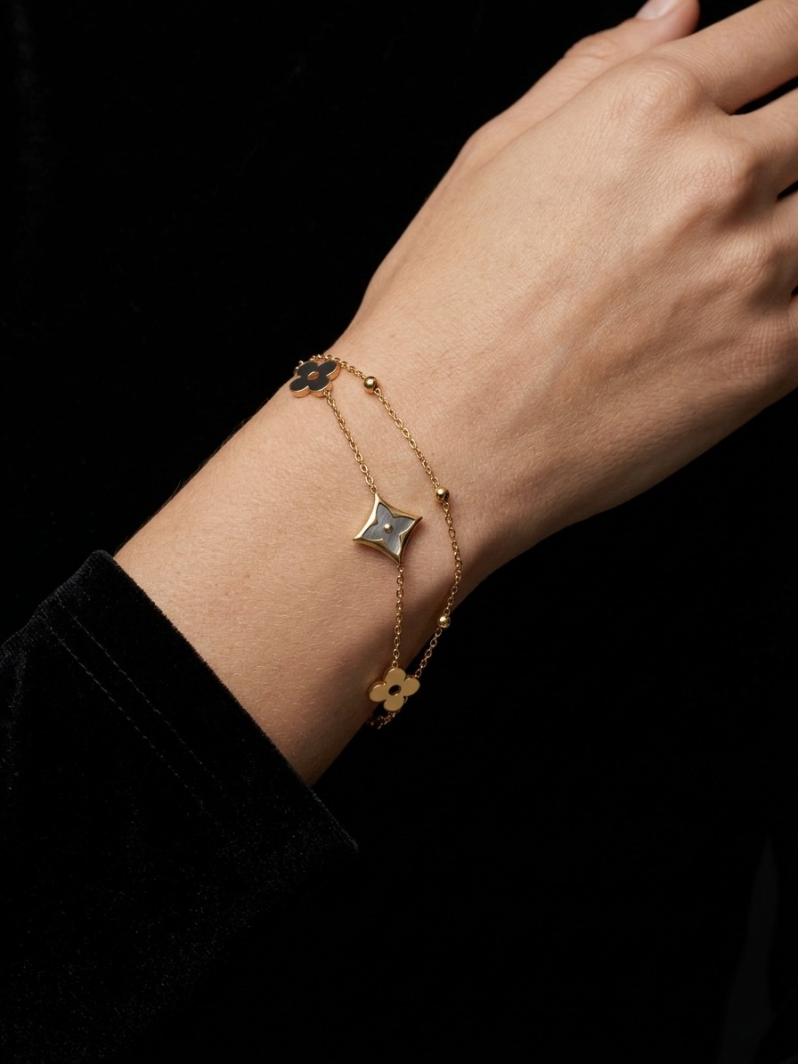 Double Chain Van Clef bracelet